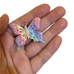 APLIQUE BORBOLETA DEGRADÊ ACRÍLICO ADL - 4CM - 1 UNIDADE - comprar online