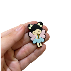 APLIQUE FADA SONINHO ASA ROSA BEBÊ EMBORRACHADO - 2 UNIDADES - comprar online
