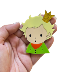 APLIQUE PEQUENO PRINCIPE BUSTO GLITTER ACRÍLICO ADL - 7,5 CM - 1 UNIDADE - comprar online