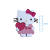 APLIQUE HELLO KITTY CORAÇÃO ACRÍLICO ADL - 7CM - 1 UNIDADE