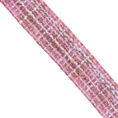 FITA TRANÇADA FIO DOURADO - ROSA - 38MM - 1 METRO - comprar online