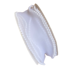 FITA ORGANZA BORDA PEROLA - BRANCA - 38MM - 1 METRO