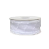 FITA POMPOM CANDY VOIL - BRANCA - 38MM - 1 METRO