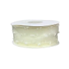 FITA POMPOM CANDY VOIL - OFF WHITE - 38MM - 1 METRO
