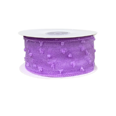 FITA POMPOM CANDY VOIL - LILÁS - 38MM - 1 METRO