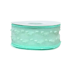 FITA POMPOM CANDY VOIL - VERDE - 38MM - 1 METRO