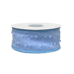 FITA POMPOM CANDY VOIL - AZUL - 38MM - 1 METRO