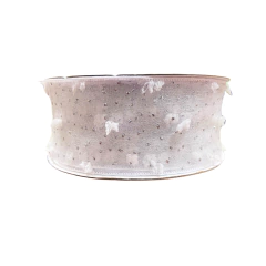 FITA POMPOM CANDY STRASS - BRANCO - 38MM - 1 METRO