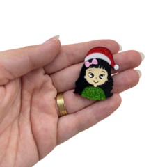 APLIQUE MENINA NOEL NATAL ACRÍLICO ADL - 4CM - 1 UNIDADE - comprar online