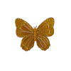 APLIQUE BORBOLETA GLITTER NATAL ACRÍLICO ADL - 6CM - COR DOURADA ESTRELA - 1 UNIDADE