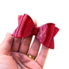APLIQUE LAÇO VERMELHO NATAL ACRILICO ADL - 9CM - 1 UNIDADE