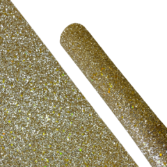 LONITA GLITTER FLOCADA YAMA - DOURADA - 27X40CM - 1 FOLHA