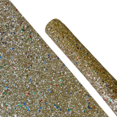 LONITA GLITTER ESTRELA COLORIDA YAMA - DOURADA - 27X40CM - 1 FOLHA