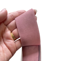 FITA VELUDO CAMURÇA - ROSA MÉDIO - 38MM - 1 METRO - comprar online