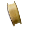 FITA ORGANZA FOIL DOURADO - OFF WHITE - 38MM - 1 METRO