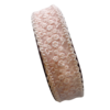 FITA ORGANZA BORDADA FLORES - ROSA CLARO - 38MM - 1 METRO