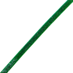 FITA VELUDO GLITTER - VERDE - 10MM - 1 METRO