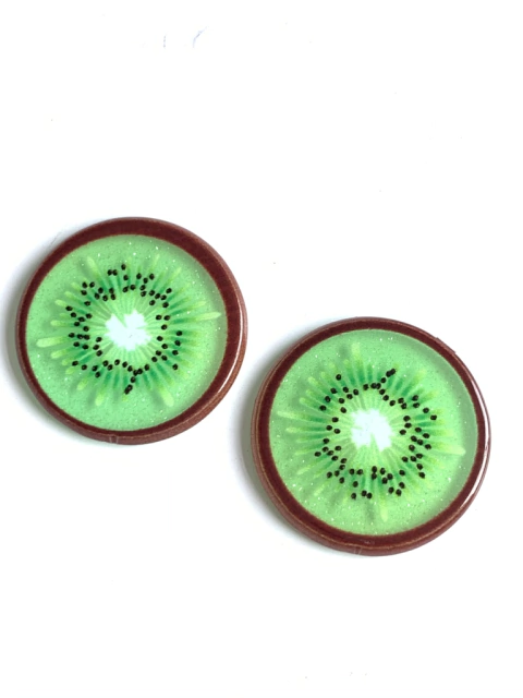 APLIQUE KIWI ACRÍLICO - 2 UNIDADES