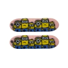 CLIP PLACAS MINIONS - FUNDO ROSA - 6,5CM - 2 UNIDADES