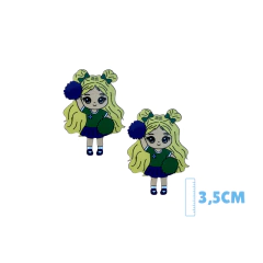 APLIQUE BONECA BRASIL ACRÍLICO IMPRESSO ADL - COPA - 3,5CM - 2 UNIDADES - ESCOLHA A VARIAÇÃO