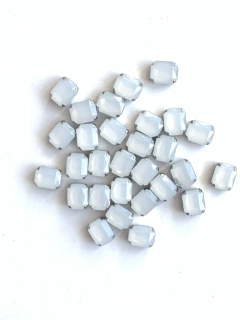 APLIQUE PEDRA OCTAGONAL BRANCA (10MM) - 5 UNIDADES - comprar online