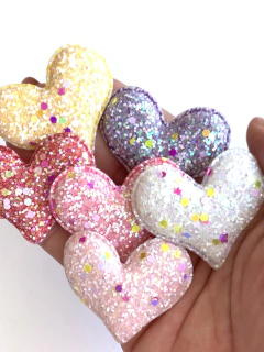 APLIQUE CORAÇÃO BRILHA NO ESCURO ROSA INTERMEDIÁRIO - 2 UNIDADES - comprar online