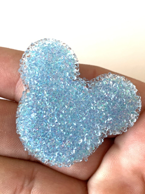 APLIQUE MICKEY CRAQUELADO AZUL FROZEN - 2 UNIDADES