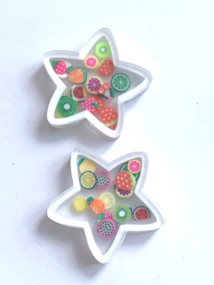 APLIQUE ESTRELA  ACRÌLICO FRUTINHAS   - 2 UNIDADES - comprar online