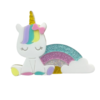 APLIQUE UNICÓRNIO ARCO ÍRIS CANDY GLITTER ACRÍLICO ADL - 5CM - 1 UNIDADE