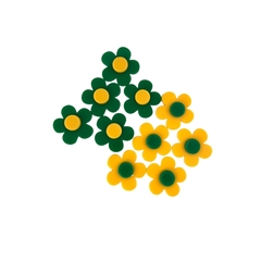 KIT MINI FLOR COPA ADL - BRASIL - 2CM - 10 UNIDADES