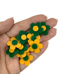 KIT MINI FLOR COPA ADL - BRASIL - 2CM - 10 UNIDADES - comprar online