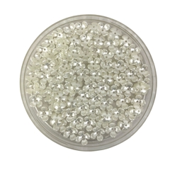 FLOR ARAMADO OFF WHITE PEROLADA - 10MM - 10 GRAMAS