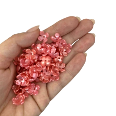 FLOR ARAMADO SALMON PEROLADA - 10MM - 10 GRAMAS - comprar online