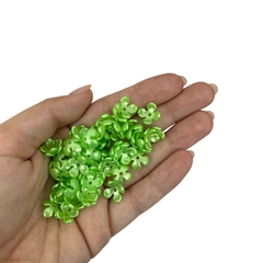 FLOR ARAMADO VERDE PEROLADA - 10MM - 10 GRAMAS - comprar online
