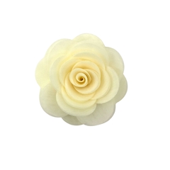 FLOR ORGANZA (VOIL) MARFIM - 7CM - 1 UNIDADE