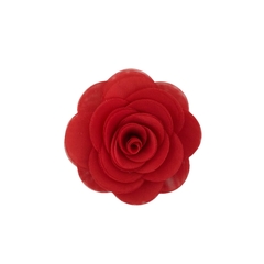 FLOR ORGANZA (VOIL) VERMELHA - 6CM - 1 UNIDADE