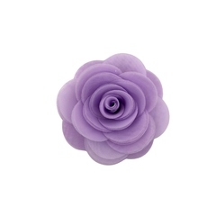 FLOR ORGANZA (VOIL) LILÁS - 6CM - 1 UNIDADE