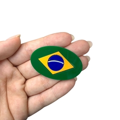 APLIQUE BANDEIRA BRASIL OVAL COPA ADL - 3X4,5CM - 1 UNIDADE - comprar online