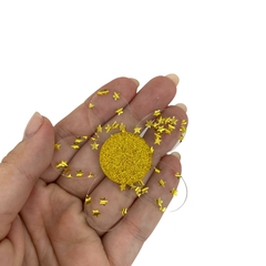 APLIQUE FLOR BIG DOURADA ACRÍLICO ADL - 6CM - 1 UNIDADE - comprar online