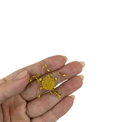 APLIQUE FLOR DOURADA ACRÍLICO ADL - 3,5CM - 1 UNIDADE - comprar online