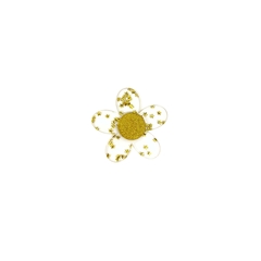 APLIQUE FLOR DOURADA ACRÍLICO ADL - 3,5CM - 1 UNIDADE