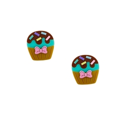 APLIQUE CUPCAKE ACRILICO ADL - 3,5CM - VERDE - 2 UNIDADES