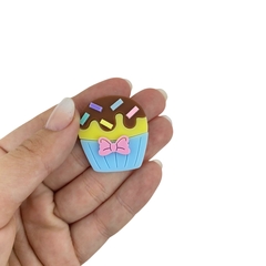 APLIQUE CUPCAKE ACRÍLICO ADL - 3,5CM - AMARELO - 2 UNIDADES - comprar online