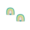 APLIQUE ARCO ÍRIS CANDY ACRÍLICO ADL - 2,5CM - CORAÇÃO VERDE - 2 UNIDADES
