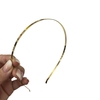 TIARA METALIZADA DOURADA 4MM - 3 UNIDADES