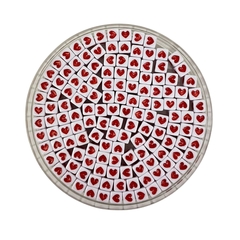 MIÇANGA CUBO BRANCO CORAÇÃO - 7X7MM - 20 GRAMAS