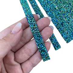 MANTA STRASS VERDE FURTACOR - 2 FILEIRAS - 1CM - comprar online