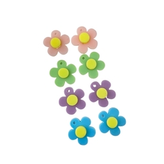 PINGENTE FLOR CANDY ACRÍLICO ADL - 2CM - 8 UNIDADES