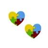 APLIQUE CORAÇÃO AUTISMO ACRÍLICO ADL - 4CM - 2 UNIDADES