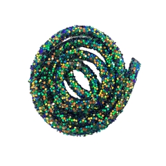 TUBO DE STRASS - VERDE/PRETO - 50CM